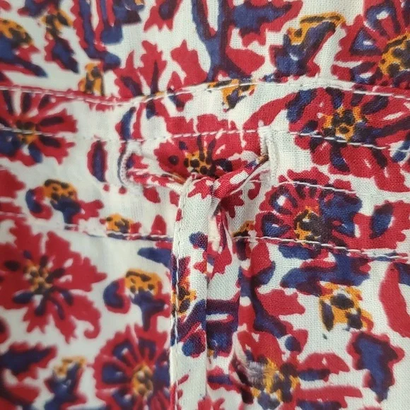 Lucky Brand, Floral Print With Drawstring Waist Dress, Size L, - Picture 5 of 11